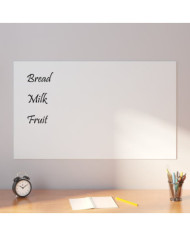 Tableau noir magnétique mural Blanc 100x60 cm Verre trempé | Mobilier & Déco