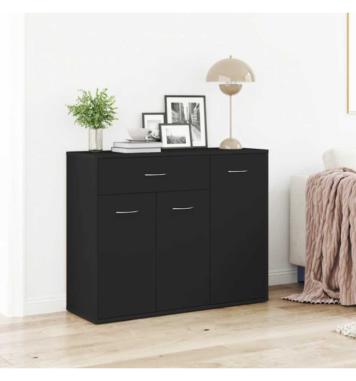 Buffet Noir 88x30x70 cm Bois d'ingénierie | Mobilier & Déco