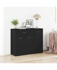 Buffet Noir 88x30x70 cm Bois d'ingénierie | Mobilier & Déco