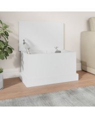 Boîte de rangement blanc 50x30x28 cm bois d'ingénierie | Mobilier & Déco