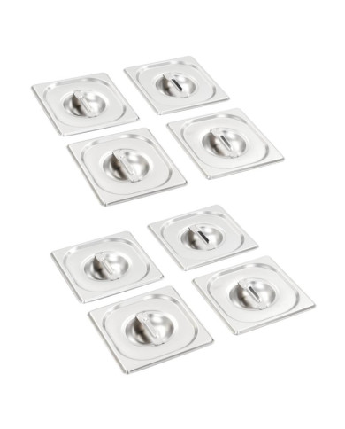 Couvercles de plateau 8 pcs GN 1/6 Acier inoxydable | Mobilier & Déco