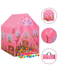 Tente de jeu pour enfants avec 250 balles Rose 69x94x104 cm | Mobilier & Déco