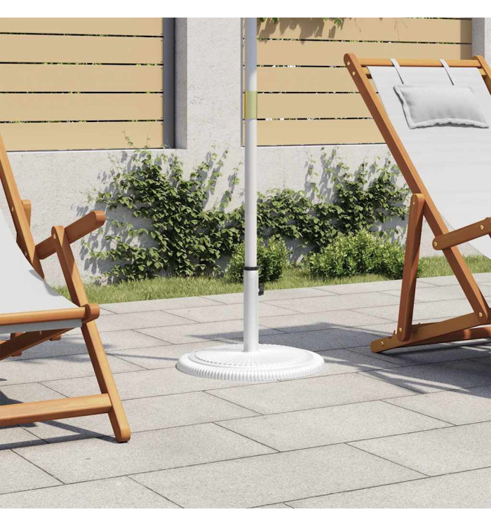 Socle de parasol Blanc 45x45x30 cm Fonte | Mobilier & Déco