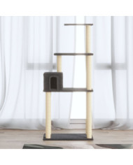 Arbre à chat avec griffoirs en sisal Gris foncé 147 cm | Mobilier & Déco