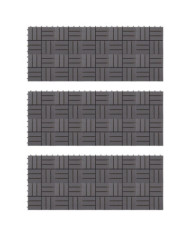 Carreaux de terrasse 30pcs Délavage gris 30x30 cm Acacia solide | Mobilier & Déco