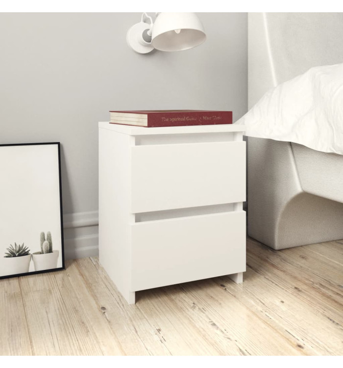 Table de chevet Blanc 30 x 30 x 40 cm Bois d'ingénierie | Mobilier & Déco