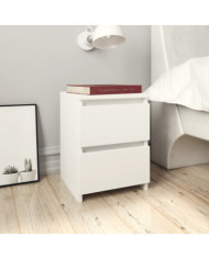 Table de chevet Blanc 30 x 30 x 40 cm Bois d'ingénierie | Mobilier & Déco
