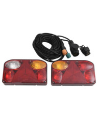 Feux de remorque 2 pcs Rouge 23x6x13 cm 12V ampoule classique | Mobilier & Déco