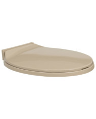 Siège de toilette à fermeture en douceur Beige Ovale | Mobilier & Déco