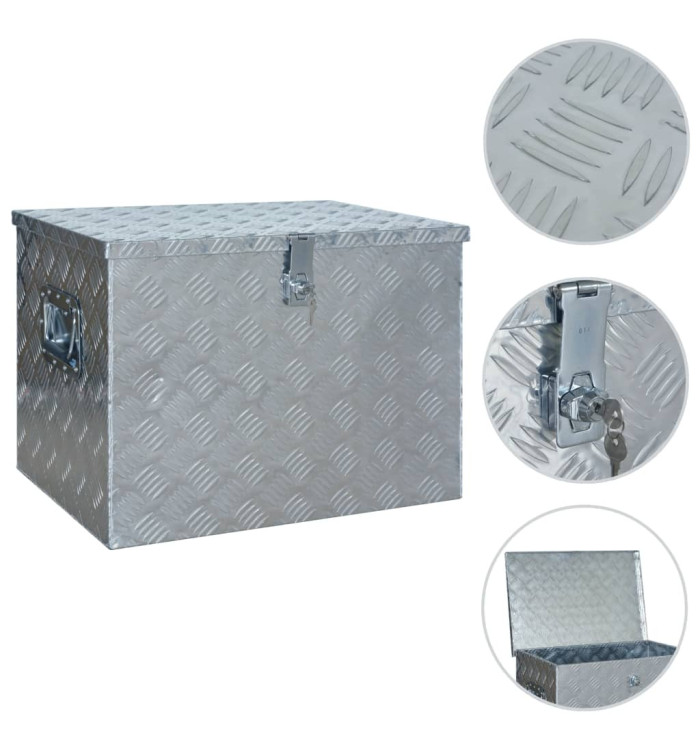 Boîte en aluminium 610x430x455 mm Argenté | Mobilier & Déco