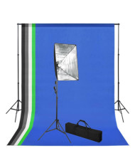 Kit de studio photo avec toile de fond et boîte à lumière | Mobilier & Déco
