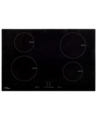 Plaque de cuisson à induction 4 brûleurs Verre 77 cm 7000 W | Mobilier & Déco