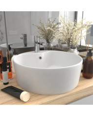 Lavabo de luxe avec trop-plein Blanc mat 36x13 cm Céramique | Mobilier & Déco