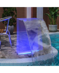 Fontaine de piscine avec LED RVB Acrylique 51 cm | Mobilier & Déco