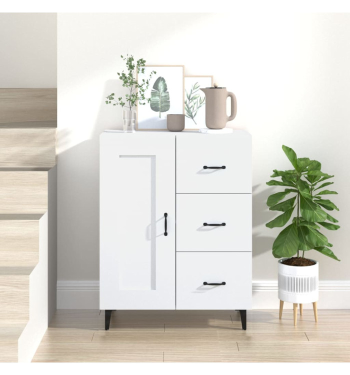 Buffet Blanc 69,5x34x90 cm Bois d'ingénierie | Mobilier & Déco
