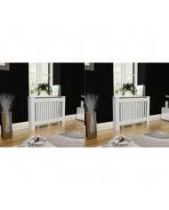Cache-radiateurs 2 pcs blanc MDF 112 cm | Mobilier & Déco