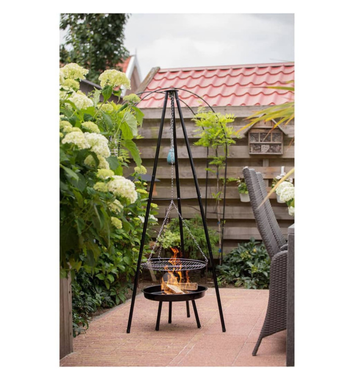 RedFire Barbecue de jardin avec trépied et bol à feu 50 cm noir | Mobilier & Déco