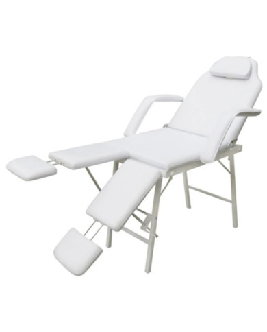 Fauteuil pour traitement facial Similicuir 185x78x76 cm Blanc | Mobilier & Déco
