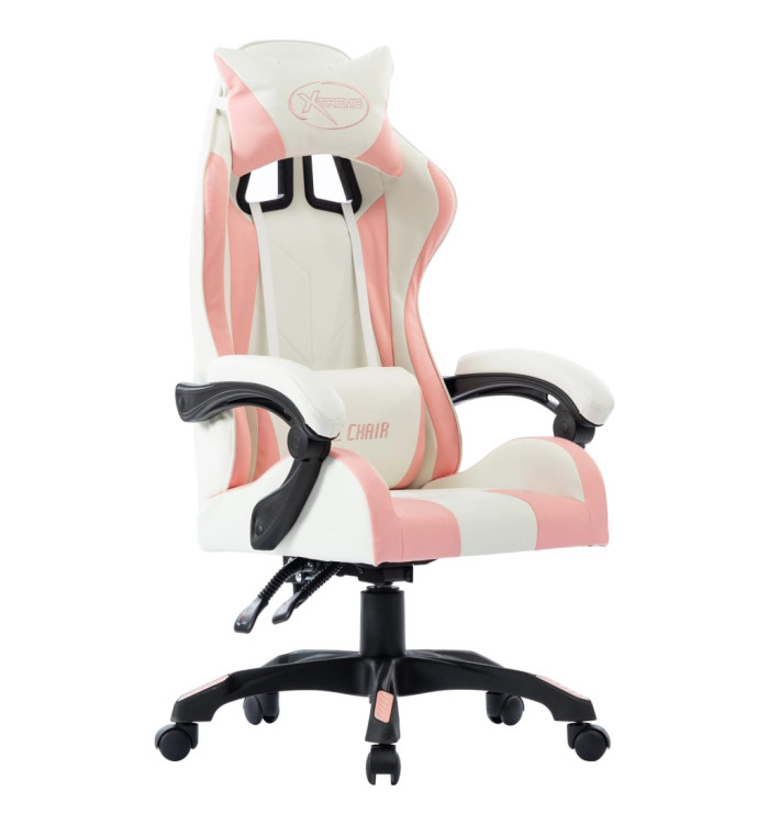 Fauteuil de jeux vidéo Rose Similicuir | Mobilier & Déco