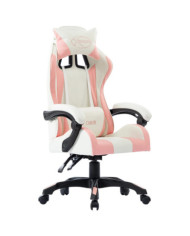 Fauteuil de jeux vidéo Rose Similicuir | Mobilier & Déco