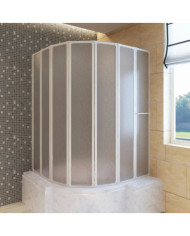 Pare baignoire à 7 volets avec porte-serviettes 140 x 168 cm | Mobilier & Déco