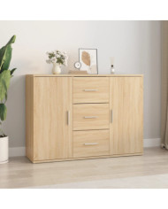 Buffet chêne sonoma 91x29,5x65 cm bois d'ingénierie | Mobilier & Déco