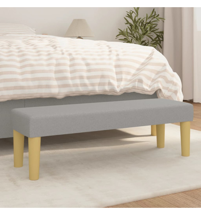 Banc Gris clair 100x30x30 cm Tissu | Mobilier & Déco