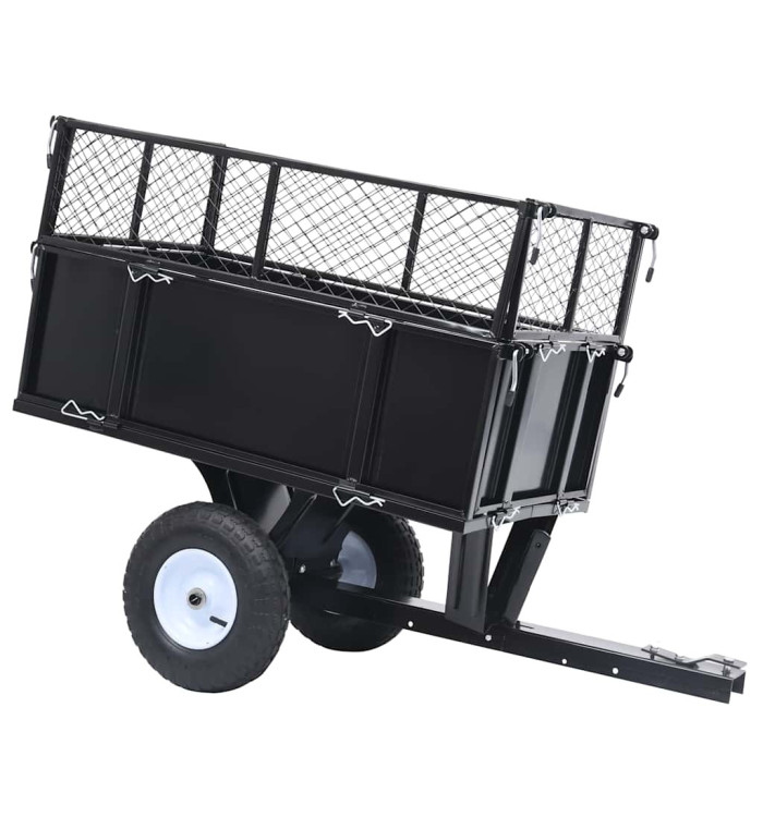 Remorque basculante pour tondeuse de pelouse Charge de 150 kg | Mobilier & Déco