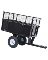 Remorque basculante pour tondeuse de pelouse Charge de 150 kg | Mobilier & Déco