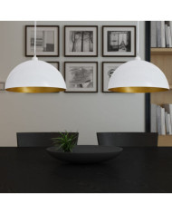 Plafonnier 2 pcs Hauteur réglable Semi-sphérique Blanc | Mobilier & Déco