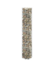 Poteau à gabion circulaire Acier galvanisé Ø30x150 cm | Mobilier & Déco