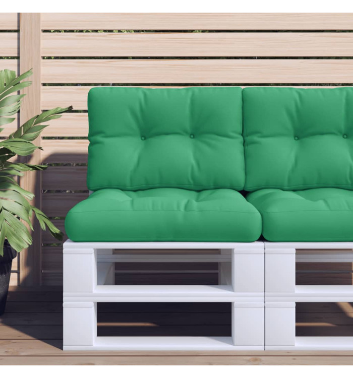 Coussin de palette vert 50x40x12 cm tissu | Mobilier & Déco