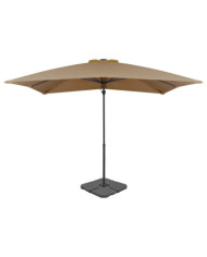 Parasol de jardin avec base portable taupe | Mobilier & Déco