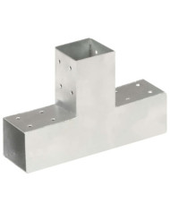 Connecteur de poteau Forme en T Métal galvanisé 71x71 mm | Mobilier & Déco