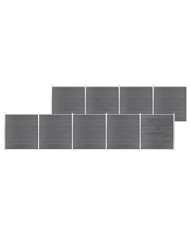 Clôture de jardin WPC 1564x186 cm Gris | Mobilier & Déco