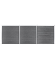 Clôture de jardin WPC 526x186 cm Gris | Mobilier & Déco