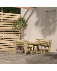 Ensemble à manger de jardin 3 pcs Bois de pin imprégné | Mobilier & Déco