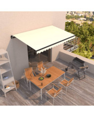 Auvent manuel rétractable 450x300 cm Crème | Mobilier & Déco