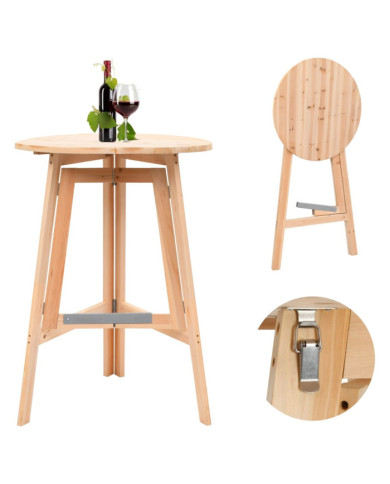 Table de bar pliable 78 cm Bois de sapin | Mobilier & Déco