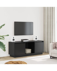 Meuble TV Noir 110,5x35x44 cm Bois de pin massif | Mobilier & Déco