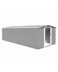 Abri de jardin 257x580x181 cm Métal Gris | Mobilier & Déco