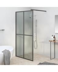 Écran de douche 100x195 cm Verre trempé foncé | Mobilier & Déco