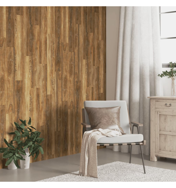 Panneaux muraux Aspect bois Marron PVC 4,12 m² | Mobilier & Déco