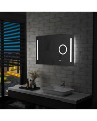 Miroir mural à LED de salle de bain et capteur tactile 100x60cm | Mobilier & Déco