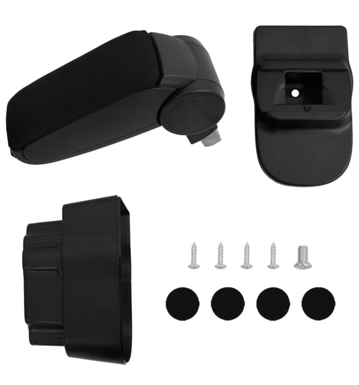 Accoudoir de voiture noir 12x37x(31-48) cm ABS | Mobilier & Déco