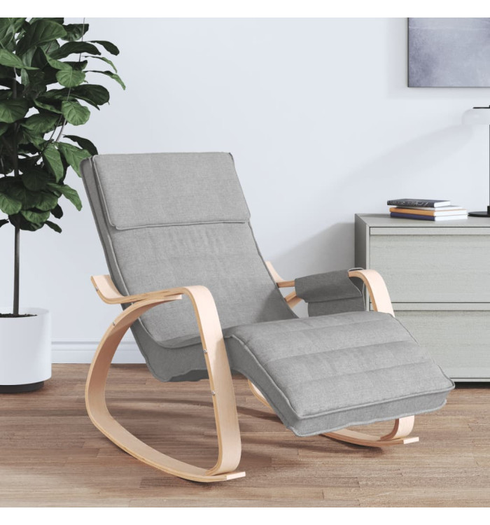 Chaise à bascule Gris clair Tissu | Mobilier & Déco