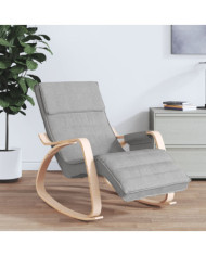 Chaise à bascule Gris clair Tissu | Mobilier & Déco