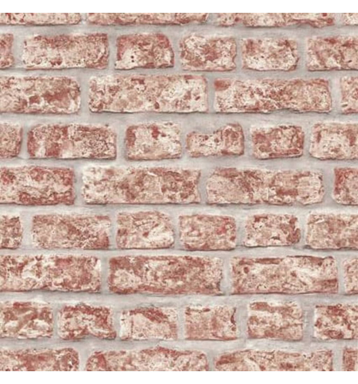 Noordwand Papier peint Topchic Bricks Rouge et gris | Mobilier & Déco