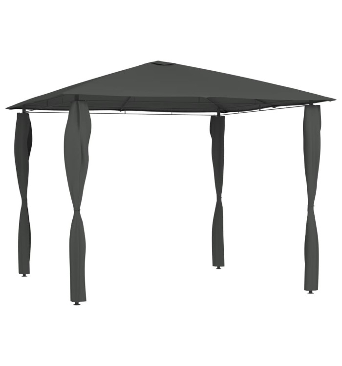 Belvédère à revêtement de poteaux 3x3x2,6 m Anthracite 160 g/m² | Mobilier & Déco