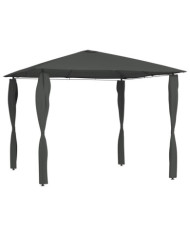 Belvédère à revêtement de poteaux 3x3x2,6 m Anthracite 160 g/m² | Mobilier & Déco